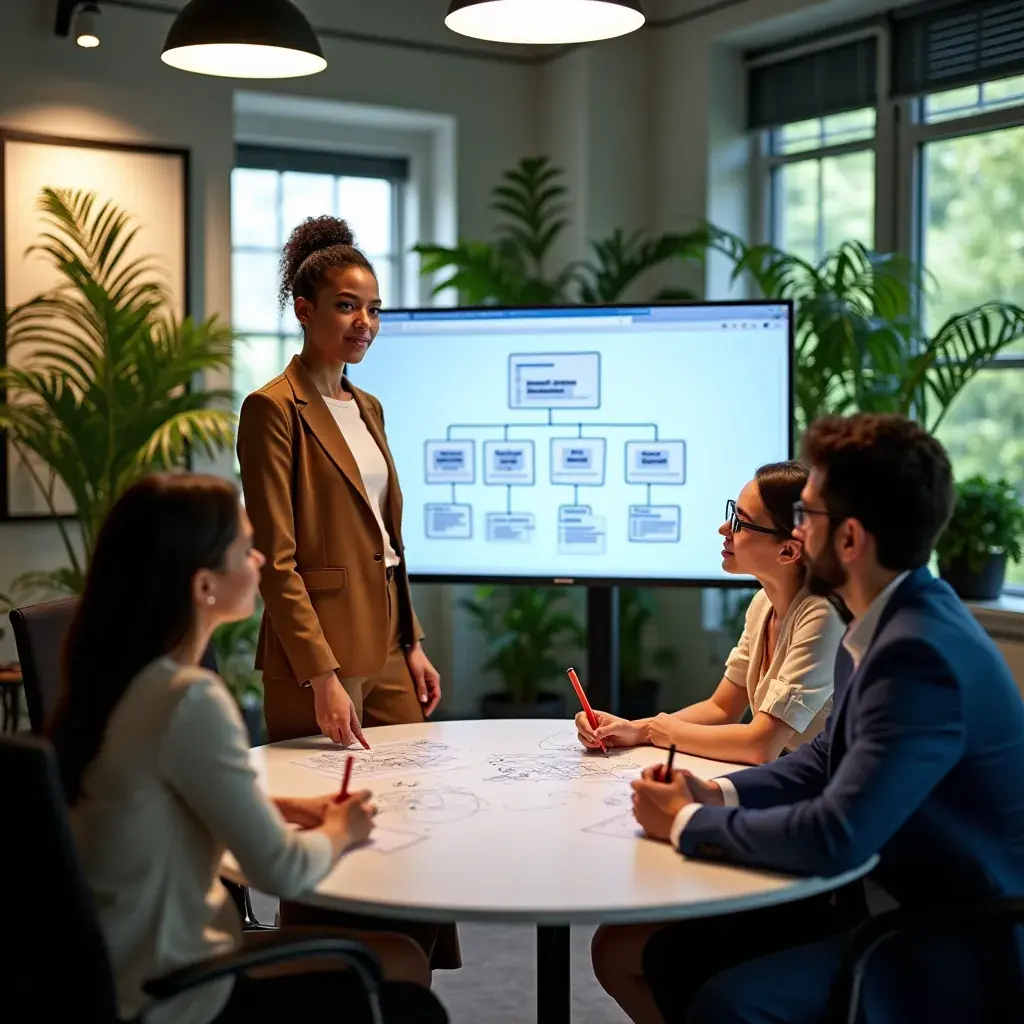 Creative team brainstorming